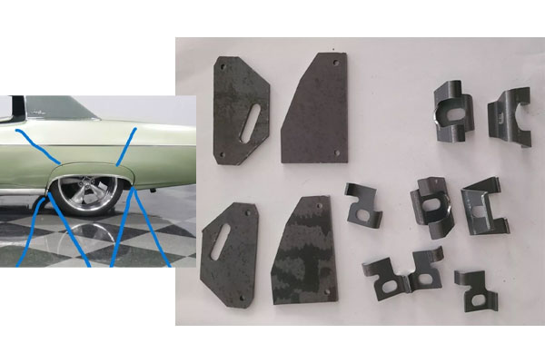 1969-70 Impala Caprice Fender Skirt Mounting bracket Kit 